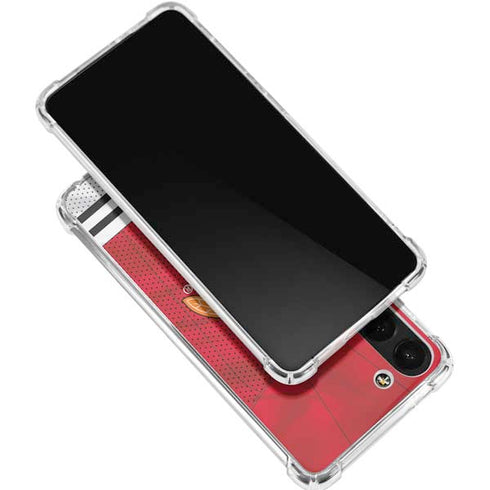 NHL Blackhawks Red Stripes Galaxy S24 FE Clear Case